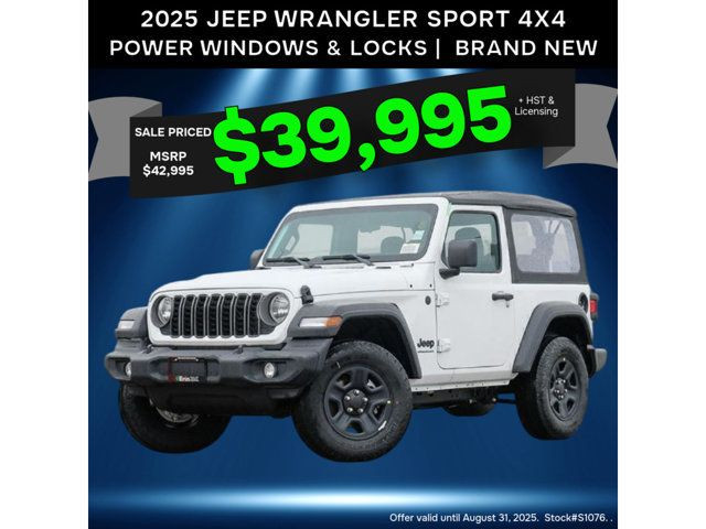 2025 Jeep Wrangler Sport in Cars & Trucks in Oakville / Halton Region