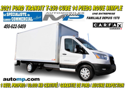  2021 Ford Transit Cargo Van T-250 CUBE 14 PIEDS 60.000 KM COMME