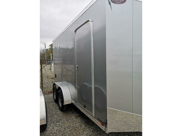  2024 Lightning 7x14 All Aluminum Tandem Axle in Silver in Cargo & Utility Trailers in London - Image 2