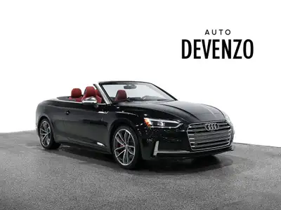 2018 Audi S5 Cabriolet 3.0 TFSI Quattro, Black with Black Soft Top, Magma Red Fine Nappa Leather, Ca...