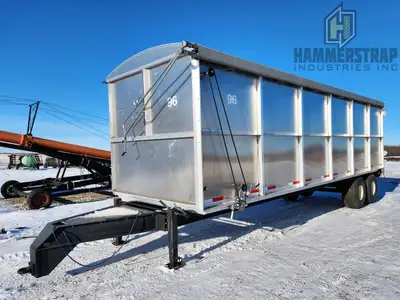New Unused AG Drying Wagon Grain Carts – Grain, Silage, Hemp, etc. Grain Cart Trailer 30 Ft long box...