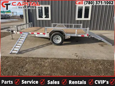 Perfect Aluminum Utility Trailer for: ATVs; Riding Lawn Mowers; Small Tractors; Equipment Alberta Ma...
