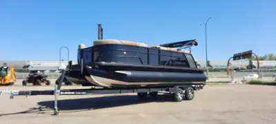 2023 Legend E Series 23 Dual Lounge Sport Pro (Black Edition) Tri toon with Mercury 150 Pro XS. Tand...