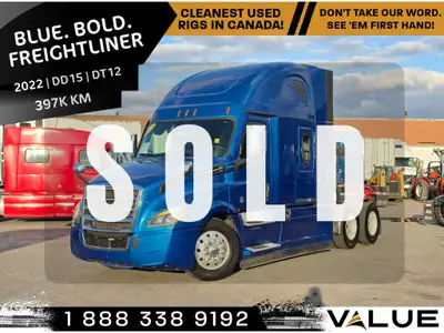 2022 Freightliner Cascadia Sleeper Detroit DD15 455 HP DT12 Parksmart APU EW4 Engine 643K KM Clean u...