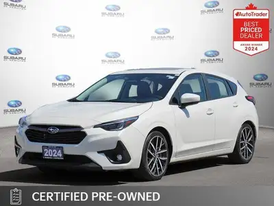 New Price! Crystal White Pearl 2024 Subaru Impreza Sport CPO Finance Rates Starting at 3.99% AWD CVT...