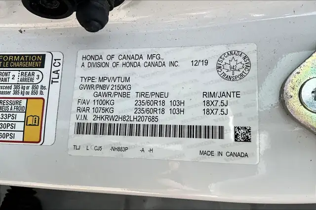 2020 Honda CR-V EX-L 4WD dans Autos et camions dans Région de Mississauga/Peel - Image 22