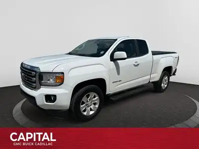 The GMC Canyon can carry up to 1620 pounds of people or cargo, and tow up to 7,000 pounds. White in...