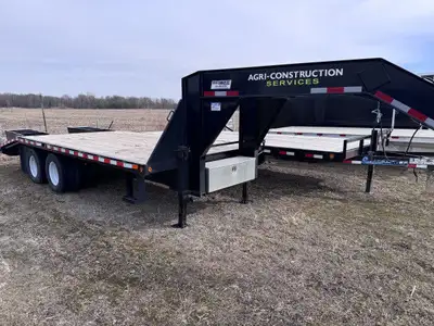 2023 Canada Trailer 102 x 20ft Deckover Gooseneck Flatbed 15ft Deck w/ 5ft Beavertail Flip Over Ramp...