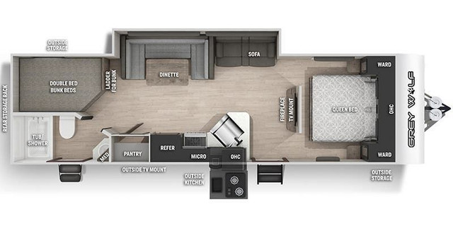 2021 FOREST RIVER GREY WOLF LIMITED 26DBH in Travel Trailers & Campers in Hamilton - Image 2