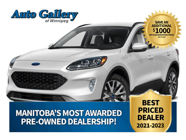 2022 Ford Escape TITANIUM AWD, REMOTE START, PANO ROOF, LEATHER in Cars & Trucks in Winnipeg