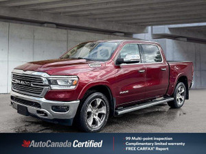 2019 RAM 1500 Laramie | Heated and Vented Front Seats | Panoramic Sunroof | Surround View Camera | Remote start