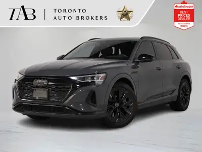 This 2024 Audi Q8 e-tron blends all-electric power with refined luxury, finished in a sleek dark gre...