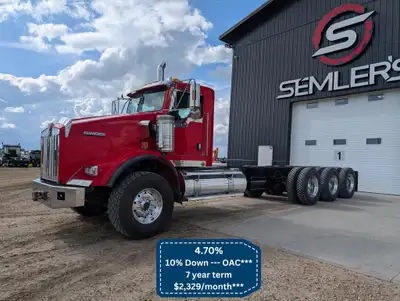 2019 Kenworth T800 Tri Drive Cab and Chassis Tridem KMS: 610,764 HRS: 14,216 Engine: Cummins X15 565...