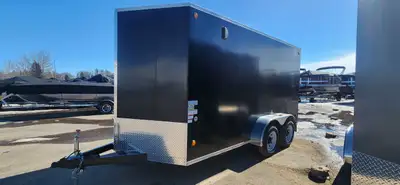 6 ft. wide x 12 ft. long plus 3 ft. V-nose x 66” rear door height (71” interior height), 1 of 3500 l...
