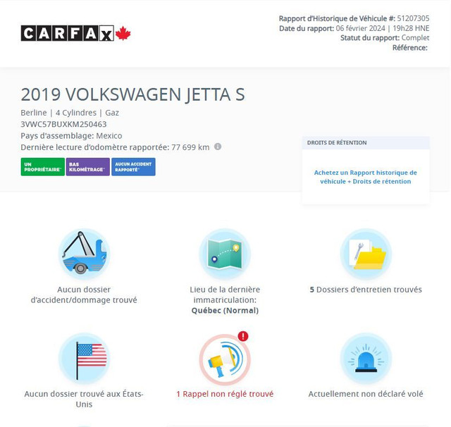 2019 Volkswagen Jetta Comfortline AUTOMATIQUE | CARPLAY | CAMÉRA in Cars & Trucks in Laval / North Shore - Image 2