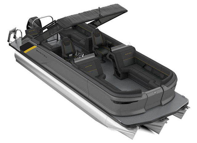 2023 Manitou Explore 24 Max Navigator W/ Trifold Bench in Powerboats & Motorboats in Trenton