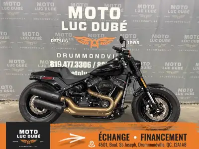 Harley-Davidson FXFBS Fat Bob 114 2018 18 043 KM MOTO CANADIENNE ALARME FREINS ABS MOTEUR 114 M8 ÉCH...