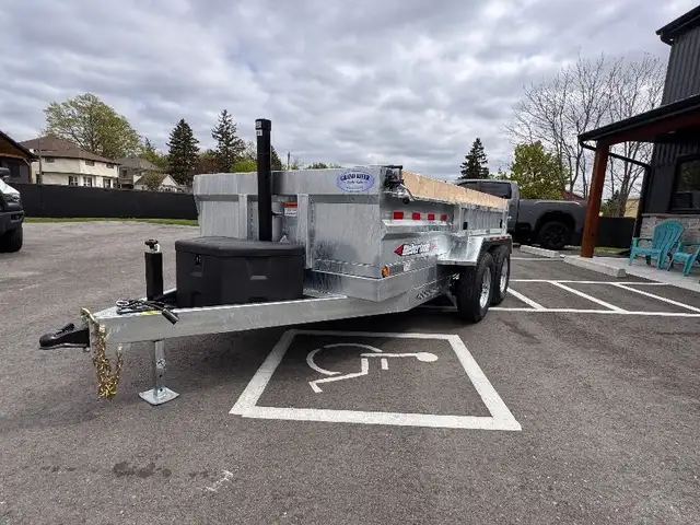 Galvanized 6x12 5TON Dump Trailer With Ramps in Cargo & Utility Trailers in Brantford - Image 3
