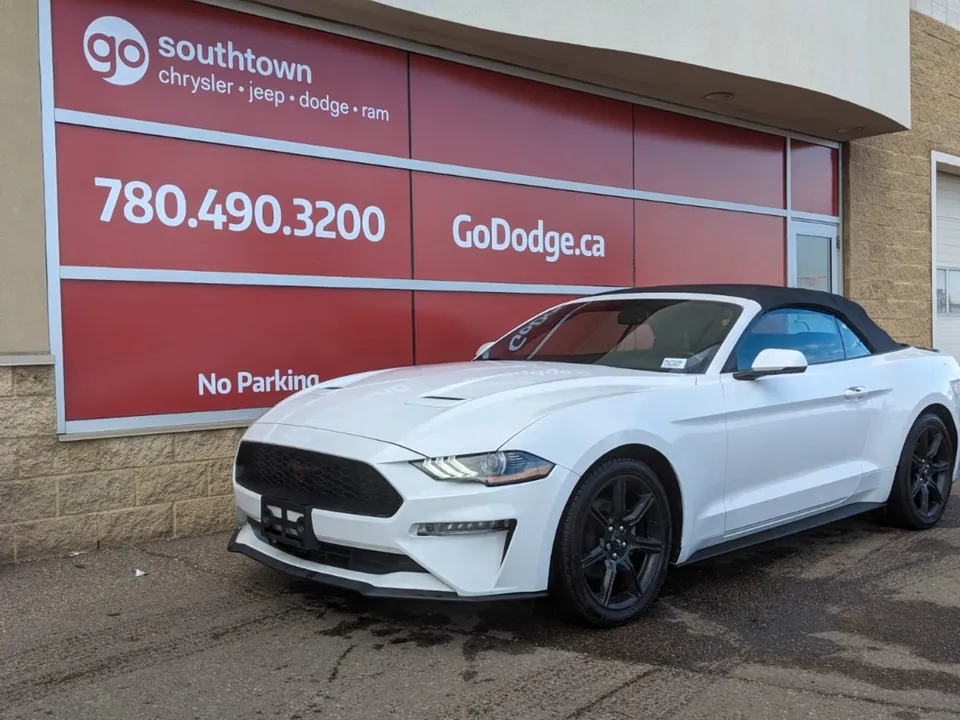 2019 Ford Mustang ECOBOOST IN WHITE EQUIPPED WITH A 2.3L TURBO I