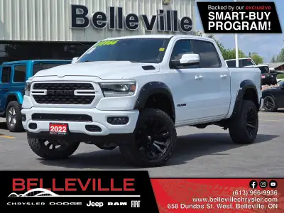 Recent Arrival! White 2022 Ram 1500 Sport Sport / Hemi / Remote Start 4D Crew Cab 4WD 8-Speed Automa...