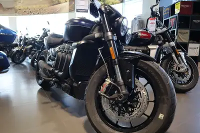 2024 Triumph Rocket 3 Storm GT Matte Sapphire Black And Satin Pacific Blue The legend evolves, with...