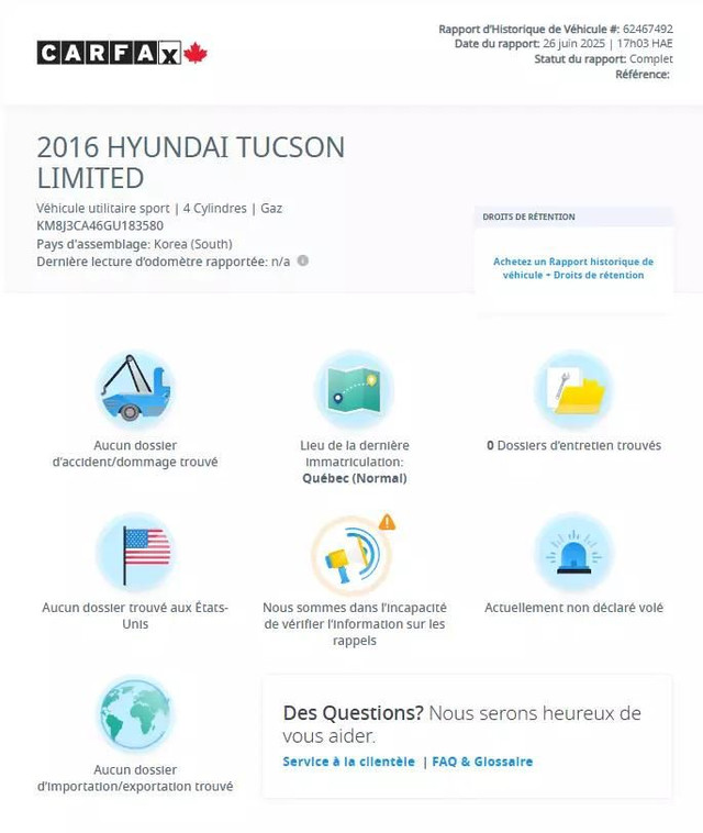 2016 HYUNDAI Tucson SE AWD/CRUISE/CAMERA/BLTH/AC/MAGS/AUCUN ACCI in Cars & Trucks in City of Montréal - Image 2