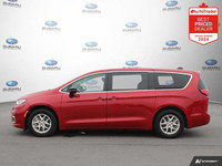 New Price! Odometer is 611 kilometers below market average! Red Hot Pearlcoat 2024 Chrysler Pacifica... (image 1)