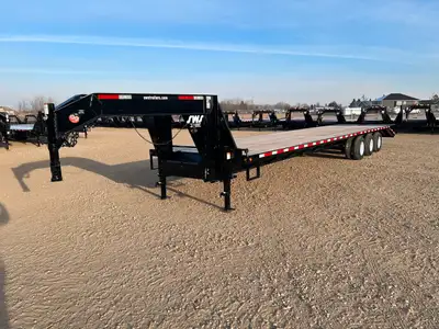 NEW 2025 SWS 8.5 x 40' Gooseneck Trailer Tri Dual Axle 3 x 10,000 lb Axles w/ Electric Brakes all Ax...