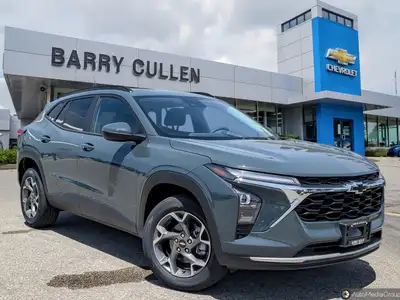 The 2025 Chevrolet Trax LT in a sophisticated gray hue offers impeccable handling with its front-whe...