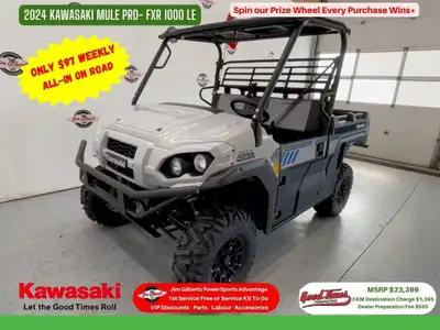 2024 KAWASAKI MULE PRO FXR 1000 LE - Only $97 Weekly, All-in