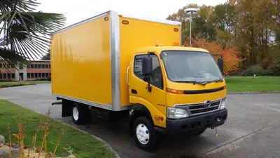 2009 Hino 145 14 Foot Cube Van 4.7L L4 DIESEL 14' L 7.5' W 7' H Certificate and Decal valid to Octob...