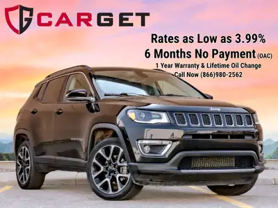  2020 Jeep Compass Limited 4x4 |PANOROOF |CLEAN CARFAX |1 OWNER 