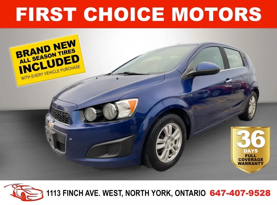 2013 CHEVROLET SONIC LT ~AUTOMATIC, FULLY CERTIFIED WITH WARRANT