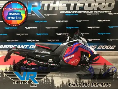 VR Thetford Paiement à partir de 54$/sem. + TX. 2024 Polaris 850 INDY XCR 136 ES Rabais VR Thetford...