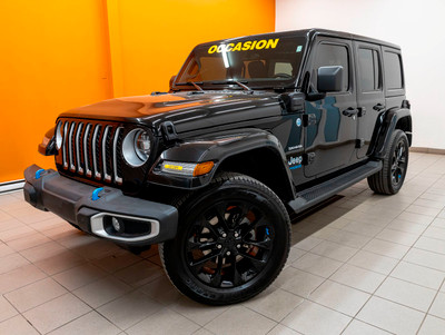 2022 Jeep Wrangler 4xe SAHARA 4X4 *NAV* CUIR SIÈGES /VOLANT CHAU