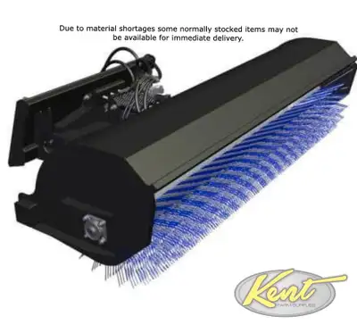 Hydraulic Rotary Broom Unique lateral and forward float Gauge wheels Includes electric selector valv...