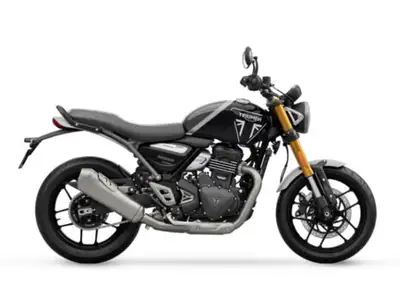 2025 Triumph Speed 400 Phantom Black / Storm GreyThe Speed 400 brings Triumph’s unmistakable strippe...
