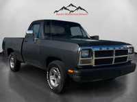 Step into the muscular allure of the 1991 Dodge D150 & W150 BASE, dressed in a commanding black hue.... (image 6)
