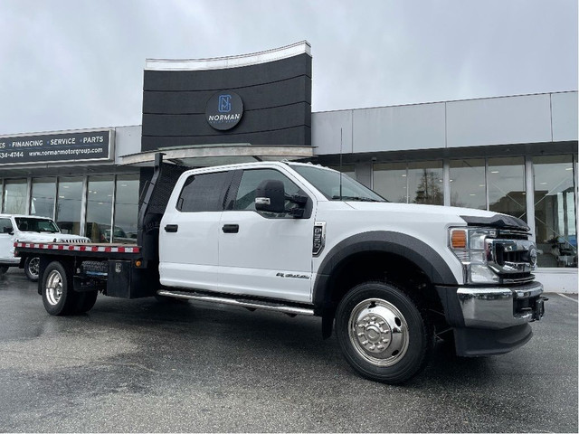  2022 Ford F-550 XLT DRW 4WD DIESEL PWR SEAT FLAT DECK GOOSE NEC in Cars & Trucks in Delta/Surrey/Langley