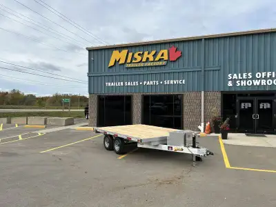 Miska 3.5 Ton Silver Bullet Deckover Float These Canadian made 102in.x12' Tandem Axle Aluminum Decko...