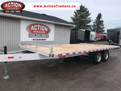 ACTION SERIES 102in. X 18' TANDEM AXLE ALUMINUM DECKOVER TRAILER! Unlock your hauling potential with...