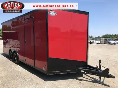 IRON SERIES 8.5' X 20' CARGO/ AUTO HAULER TRAILER WITH 6in. EXTRA HEIGHT, BLACKOUT PACKAGE, 7,000LB...
