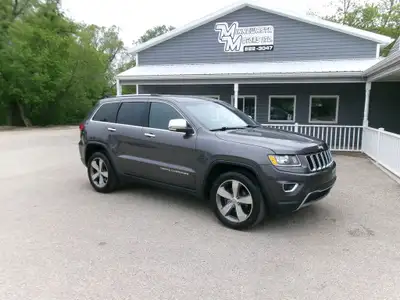 HERE'S A 2015 JEEP GRAND CHEROKEE LIMITED ALL WHEEL DRIVE, VERY CLEAN ALBERTA SUV. HEATED LEATHER, S...