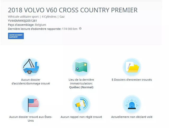 2018 VOLVO V60 Cross Country T5 dans Autos et camions  à Ville de Montréal - Image 3