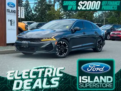 This 2021 Kia K5 GT-Line has a Grey Exterior and Black Interior with seating for 5. Equipped with a...