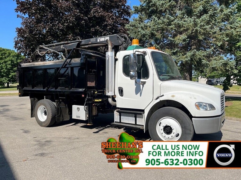 2006 Freightliner M2 Single Axle Dump With Hiab Crane Heavy Trucks