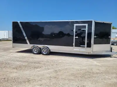 Enclosed Cargo Trailer V-Nose with side door This beautiful 102"x22'+5' Trailer is 27' of total inte...