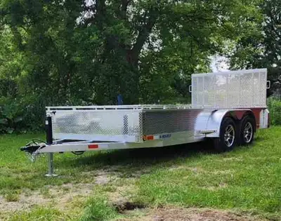 Made in CANADA 2025 Bearco aluminum tandem 3500lb drop axle 80X14 landscape trailer GVWR 7000lbs and...