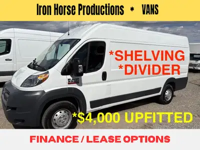 CAN FINANCE or LEASE, 2017 “$4.000 UPFITTED” RAM PROMASTER HIGH ROOF LONG WHEELBASE 3500 Cargo Van,...