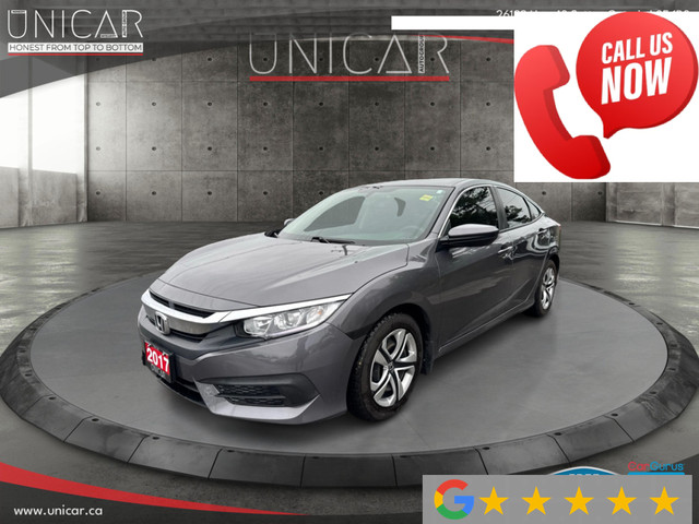 2017 Honda Civic Sedan Manual LX Backup Cam Bluetooth A/C Cruise in Cars & Trucks in Markham / York Region - Image 3